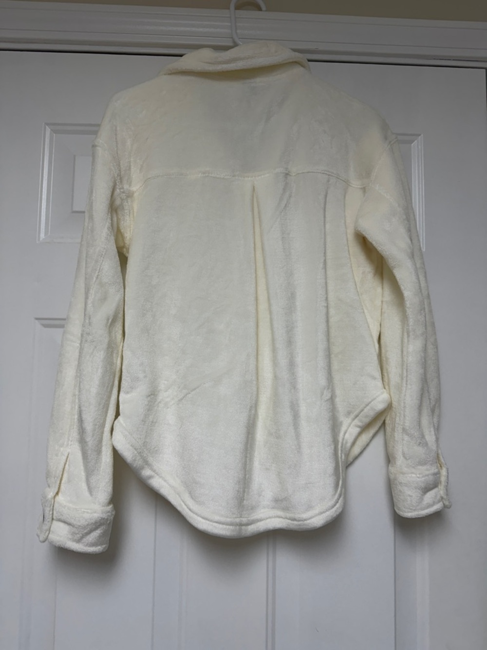 Alya Cream Plush Button-Front Teddy Jacket - Picture 3 of 4